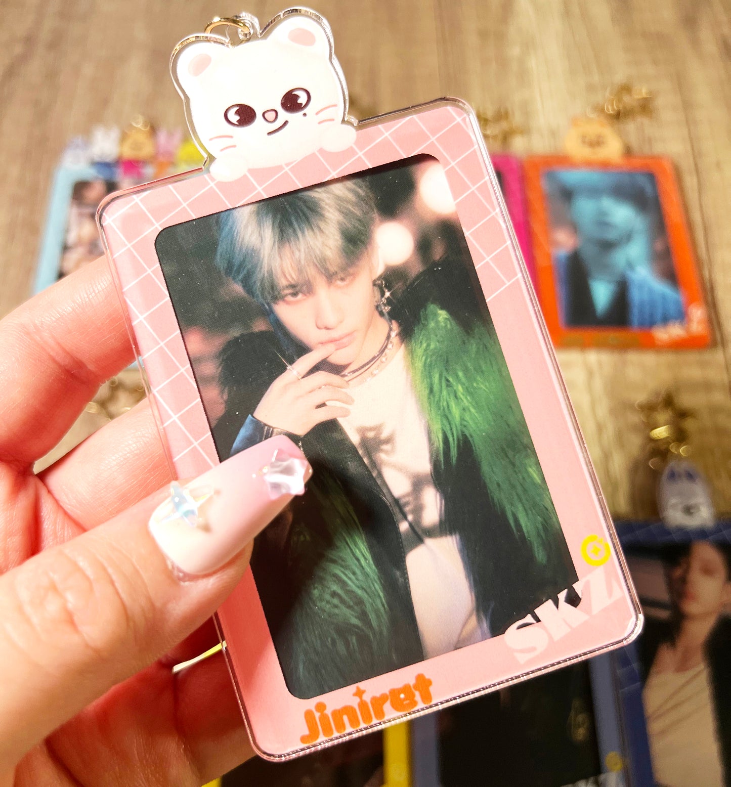 SKZ Acrylic Photocard Holder Frame Keychain