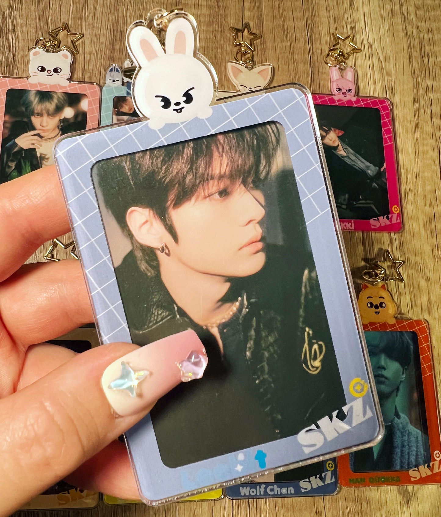 SKZ Acrylic Photocard Holder Frame Keychain