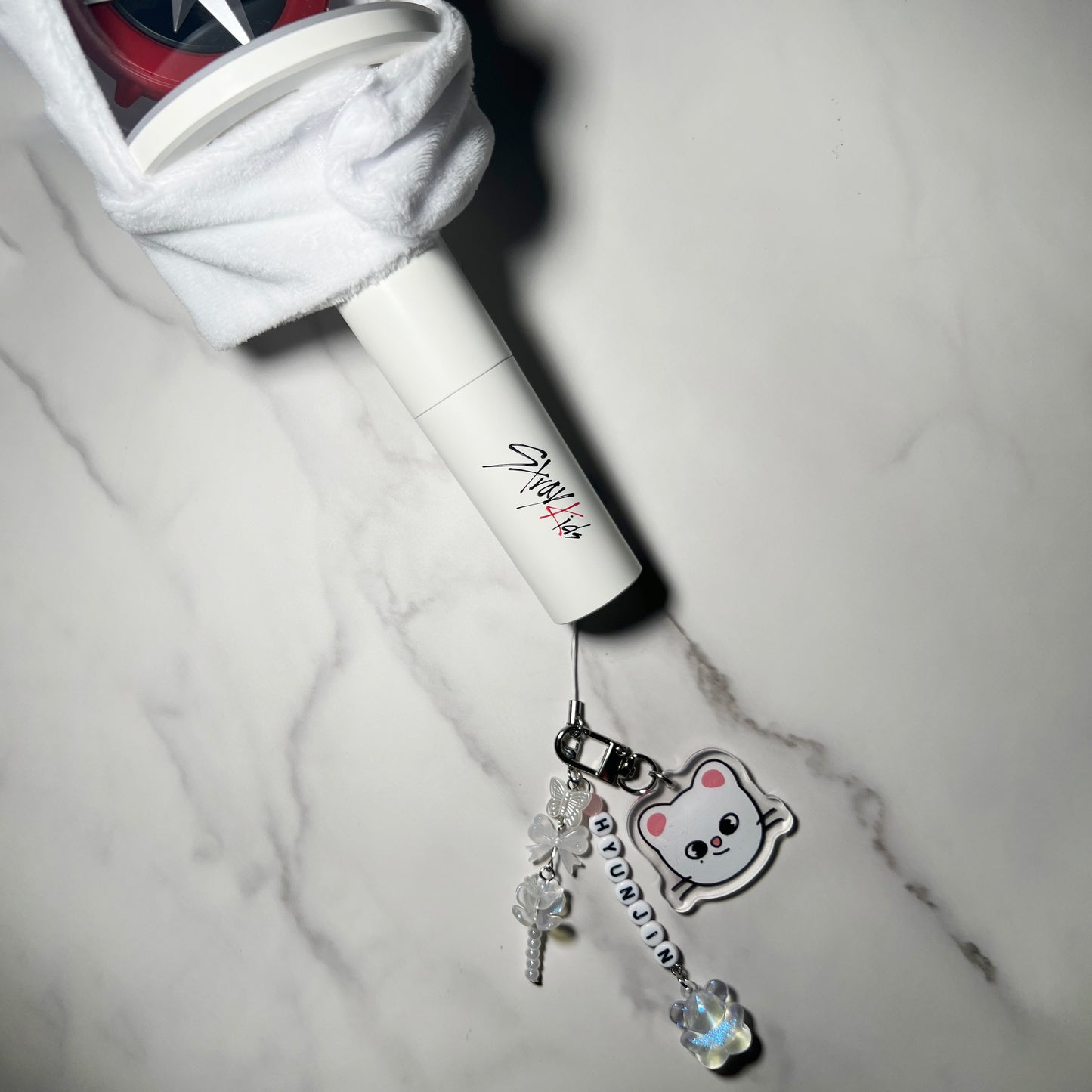 SKZ Acrylic Beaded Bias Keychain Lightstick Phone Charms