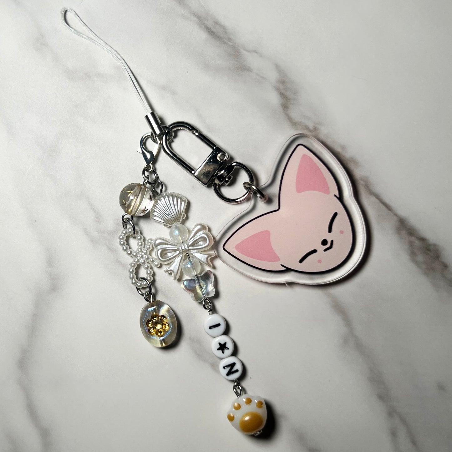 SKZ Acrylic Beaded Bias Keychain Lightstick Phone Charms