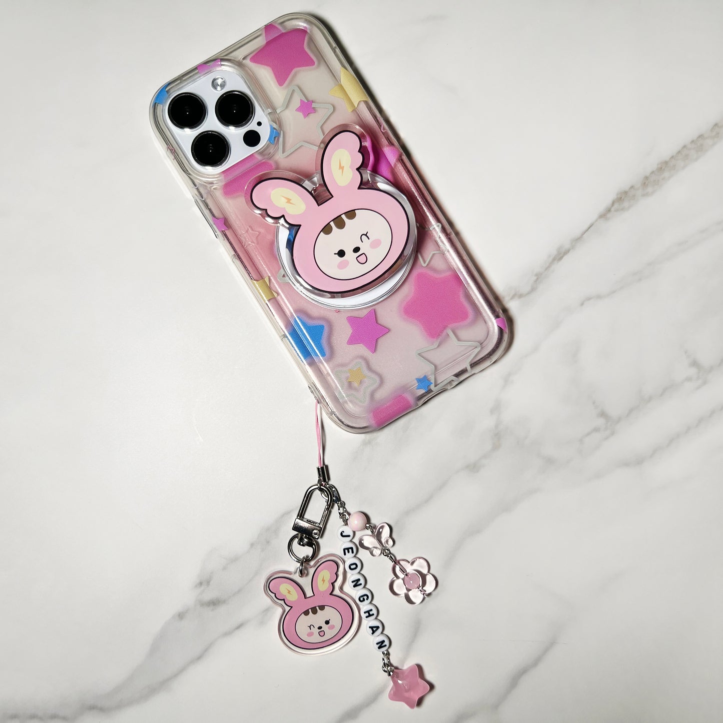 SVT Acrylic Beaded Bias Keychain Lightstick Phone Charms