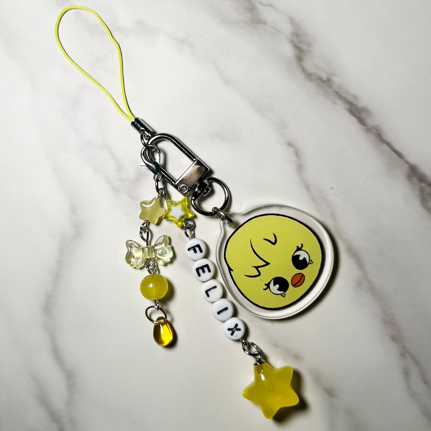 SKZ Acrylic Beaded Bias Keychain Lightstick Phone Charms