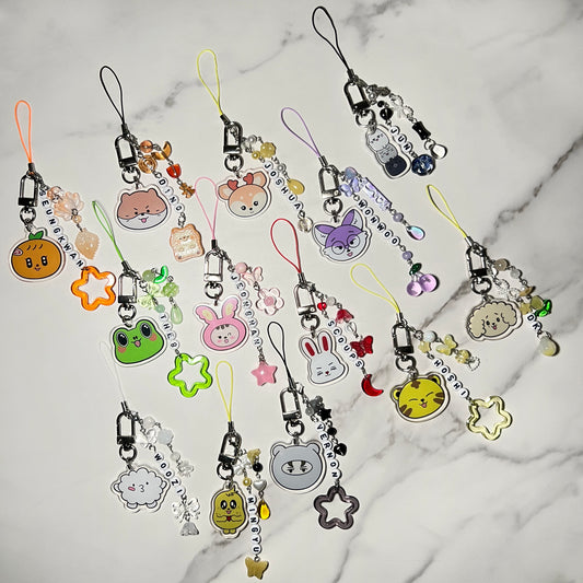 SVT Acrylic Beaded Bias Keychain Lightstick Phone Charms